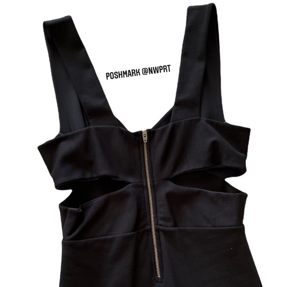 NEW 💯 MICHELLE MASON Black Bandage Cut Out Cocktail Mini Party Dress P XS 0 - Picture 7 of 12